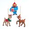 4" Rudolph The Red-Nosed Reindeer with Friends Ornaments – Set of 3 Classic Christmas Decorations